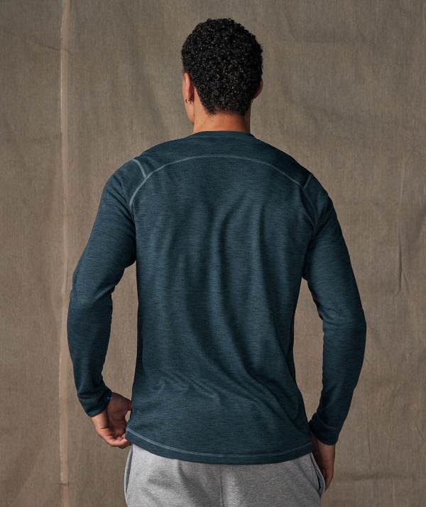 Panske Mikiny Gymshark Retake Long Sleeve Tyrkysové Čierne / Siva | IS2896450